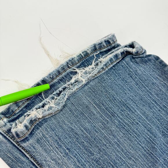 American Eagle Jeans Womens 8 (30x31 ACTUAL) Hipster Bootcut Distressed VINTAGE - Picture 6 of 11